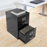 OSP Home Furnishings Metal File Cabinet Black