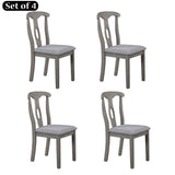 Rustic Wood Padded Dining Chairs