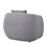 Hearth and Haven Modern Upholstered Accent Chair with 1 Pillow, Grey