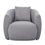 Hearth and Haven Modern Upholstered Accent Chair with 1 Pillow, Grey