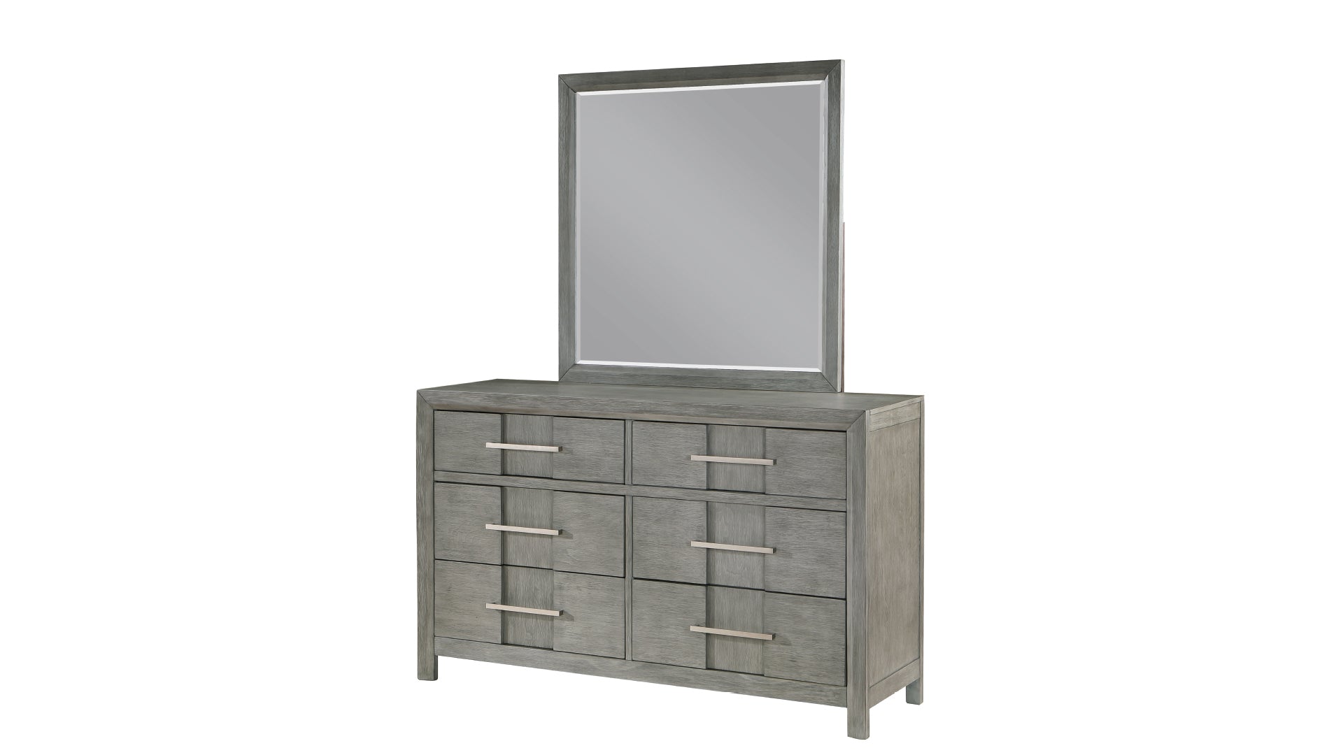 Kenzo 6-Drawer Wood Veneer Dresser Gray 601955550468 - Galaxy Home Furnishings Kenzo 6-Drawer Wood Veneer Dresser Gray 601955550468 - Galaxy Home Furnishings