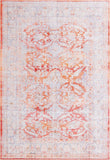 Unique Loom Timeless Thaddeus Machine Made Overdyed Rug Rust Red, Ivory/Violet/Orange 8' 4" x 12' 2"
