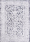 Unique Loom Timeless Thaddeus Machine Made Overdyed Rug Charcoal, Ivory 7' 7" x 10' 6"