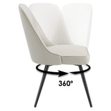 OSP Home Furnishings Martel Swivel Chair Cream