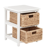 OSP Home Furnishings Seabrook Two-Tier Storage Unit White