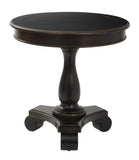 OSP Home Furnishings Avalon Round Accent table Antique Black