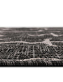 Unique Loom Outdoor Coastal Ahoy Machine Made Solid Print Rug Charcoal, Ivory/Gray 2' 7" x 12' 0"