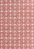 Unique Loom Outdoor Coastal Ahoy Machine Made Solid Print Rug Rust Red, Ivory/Gray 10' 0" x 14' 1"