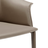 New Pacific Direct Callie Recycled Leather Dining Arm Chair Light Mocha 25 x 22 x 30.5