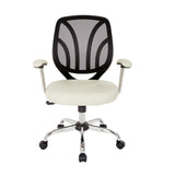 OSP Home Furnishings Screen Back Chair Cream