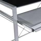 OSP Home Furnishings Zephyr Computer Desk Black/Silver