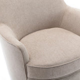 Comfort Pointe Reese Oatmeal Wood Base Swivel Chair Oatmeal
