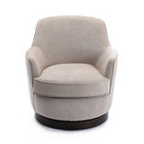 Comfort Pointe Reese Oatmeal Wood Base Swivel Chair Oatmeal