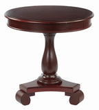 OSP Home Furnishings Avalon Round Accent table Vintage Wine