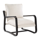 Barcelona Sling Chair Upholstered in Fabric with Metal Frame