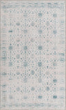 Unique Loom Timeless Florence Machine Made Border Rug Ivory, Green/Beige 5' 1" x 8' 0"