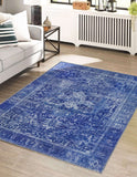 Unique Loom Timeless Peter Machine Made Abstract Rug Navy Blue,  8' 4" x 12' 2"