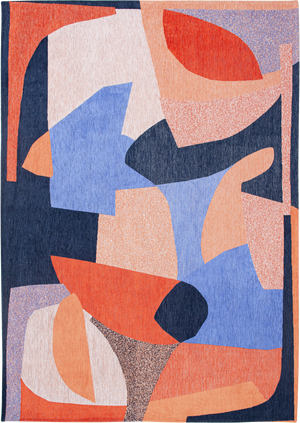 Louis de Pootere Gallery Shapes 100% PET Poly Mechanically Woven Jacquard Flatweave Abstract Rug Carpe Diem 7'10"