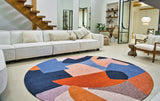Louis de Pootere Gallery Shapes 100% PET Poly Mechanically Woven Jacquard Flatweave Abstract Rug Carpe Diem 7'10"