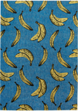 Louis de Pootere Pop Banana 100% PET Poly Mechanically Woven Jacquard Flatweave Novelty / Seasonal Rug California Blue 7'10"