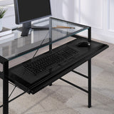 OSP Home Furnishings Zephyr Computer Desk Clear/Black