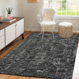 Dalyn Rugs Aberdeen AB2 Machine Made 100% Polyester Microfiber Casual Rug Midnight 8' x 10' AB2MN8X10