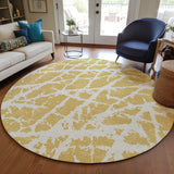 Addison Rugs Chantille ACN501 Machine Made Polyester Transitional Rug Gold Polyester 8' x 8'