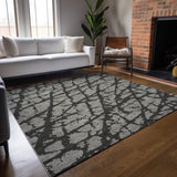 Addison Rugs Chantille ACN501 Machine Made Polyester Transitional Rug Gray Polyester 10' x 14'