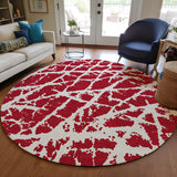 Addison Rugs Chantille ACN501 Machine Made Polyester Transitional Rug Red Polyester 8' x 8'