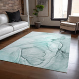 Addison Rugs Chantille ACN502 Machine Made Polyester Transitional Rug Teal Polyester 10' x 14'