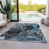 Addison Rugs Chantille ACN503 Machine Made Polyester Contemporary Rug Blue Polyester 10' x 14'