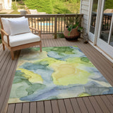 Addison Rugs Chantille ACN504 Machine Made Polyester Transitional Rug Yellow Polyester 10' x 14'