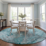 Addison Rugs Chantille ACN505 Machine Made Polyester Contemporary Rug Teal Polyester 8' x 8'