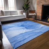 Addison Rugs Chantille ACN507 Machine Made Polyester Transitional Rug Blue Polyester 10' x 14'