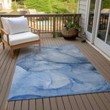Addison Rugs Chantille ACN508 Machine Made Polyester Transitional Rug Blue Polyester 10' x 14'