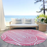 Addison Rugs Chantille ACN540 Machine Made Polyester Contemporary Rug Blush Polyester 8' x 8'