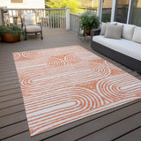 Addison Rugs Chantille ACN540 Machine Made Polyester Contemporary Rug Salmon Polyester 10' x 14'