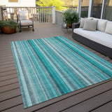 Addison Rugs Chantille ACN543 Machine Made Polyester Transitional Rug Teal Polyester 10' x 14'