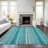 Addison Rugs Chantille ACN543 Machine Made Polyester Transitional Rug Teal Polyester 10' x 14'