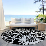 Addison Rugs Chantille ACN551 Machine Made Polyester Transitional Rug Black Polyester 8' x 8'