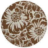 Addison Rugs Chantille ACN551 Machine Made Polyester Transitional Rug Brown Polyester 8' x 8'