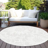 Addison Rugs Chantille ACN551 Machine Made Polyester Transitional Rug Ivory Polyester 8' x 8'