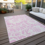 Addison Rugs Chantille ACN551 Machine Made Polyester Transitional Rug Pink Polyester 10' x 14'
