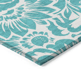 Addison Rugs Chantille ACN551 Machine Made Polyester Transitional Rug Teal Polyester 10' x 14'