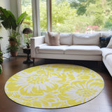 Addison Rugs Chantille ACN551 Machine Made Polyester Transitional Rug Yellow Polyester 8' x 8'