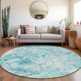 Addison Rugs Chantille ACN553 Machine Made Polyester Transitional Rug Teal Polyester 8' x 8'