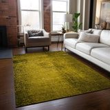 Addison Rugs Chantille ACN554 Machine Made Polyester Transitional Rug Gold Polyester 10' x 14'