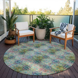 Addison Rugs Chantille ACN557 Machine Made Polyester Transitional Rug Green Polyester 8' x 8'
