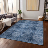 Addison Rugs Chantille ACN557 Machine Made Polyester Transitional Rug Navy Polyester 10' x 14'