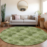 Addison Rugs Chantille ACN557 Machine Made Polyester Transitional Rug Olive Polyester 8' x 8'